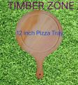 12 Inches Mahogany Wooden Round Head Pizza Board / Pizza Tray.