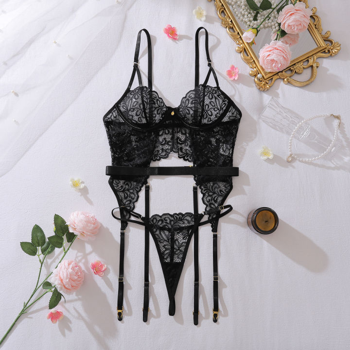 2026%20High%20quality%20hollow%20out%20perspective%20shaping%20backless%20comfortable%20lace%20%20lingerie%20split%20set%20-%20Image%207