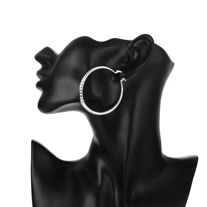 Charms%20fine%20925%20Sterling%20Silver%205CM%20circle%20hoop%20Earrings%20for%20Women%20fashion%20Pretty%20wedding%20party%20Jewelry%20Holiday%20gifts%20-%20Image%206