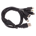 1.2M Cable Fast Charging Cable 5 In 1 USB Game Charger Cord Wire For New 3DS XL NDS Lite NDSI LL Wi I U GBA PSP. 