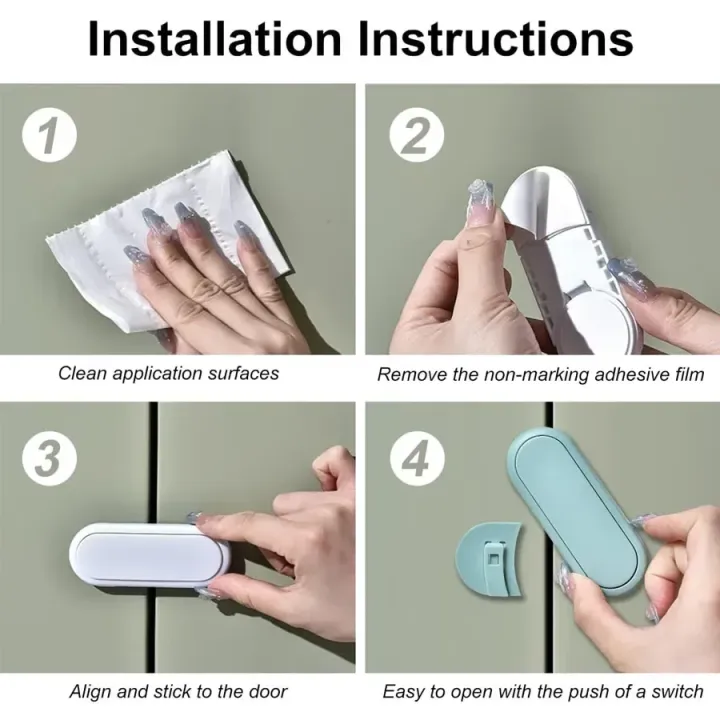 1/3/5pcs%20Child%20Safety%20Lock%20Multifunctional%20Punch-free%20Drawer%20Refrigerator%20Locks%20Baby%20Protection%20Anti-pinch%20Hand%20Cabinet%20Lock%20-%20Image%205