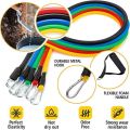 11 Pcs Power Resistance Band Set for Workout & Exercise | Resistance Bands for Men & Women | Resistance Band for Pull Up | Fitness Resistance Bands Set for Home Gym | Latex Exercise Bands for Full Body Training. 