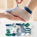 5Pairs/Lot Summer Children Socks Boys Girls Baby Fashion Cotton Solid Wild Soft Breathable Kids Casual Mesh Socks For 1-8Years.