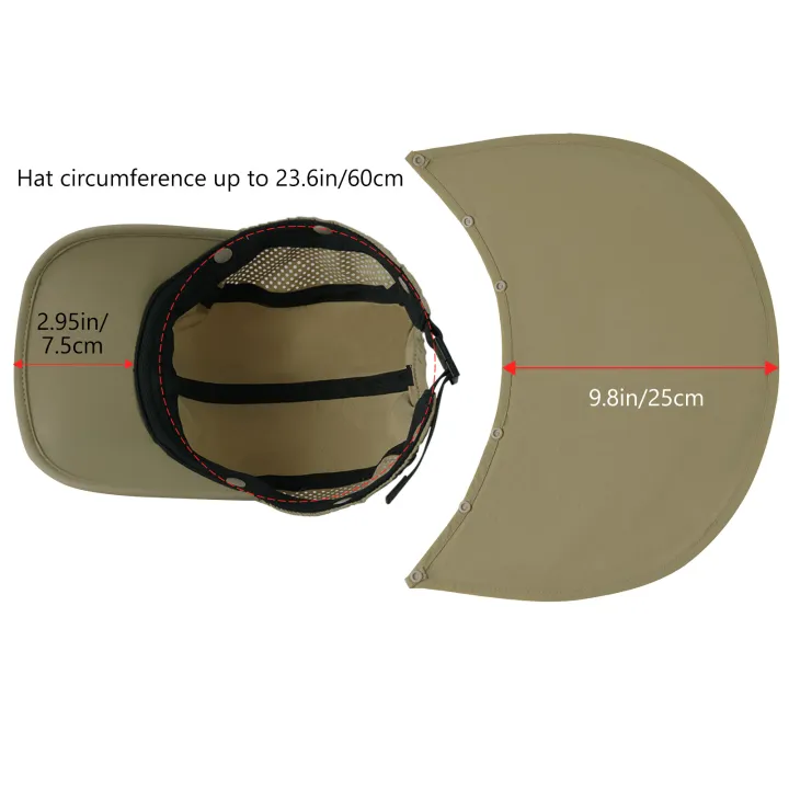 BASSDASH%20UPF%2050+%20Foldable%20Fishing%20Hat%20Baseball%20Cap%20with%20Removable%20Neck%20Flap%20Portable%20for%20Men%20Women%20Golf%20Hiking%20-%20Image%204