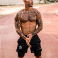 Summer printing Breathable 2 In 1 Shorts Men gyms Fitness Running Shorts Quick Dry Male Shorts mesh Bodybuilding Short Pants.