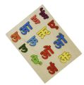 Wooden Nepali Vowel Letter Aa (311), I (5), Ee (5) Board Interactive 3D Learning Toy. 