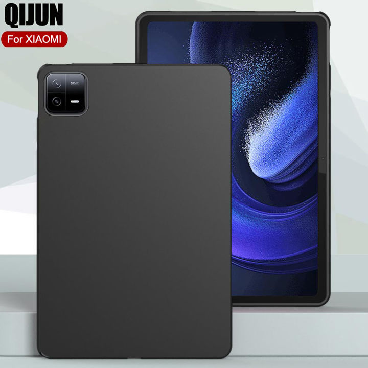 Silicone Tablet Case For Pad 5 6 7 Pro 2024 11.2" 11 Redmi Pad SE Pro 12.1 8.7 10.61 Flexible Soft TPU Black Back Cover