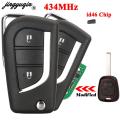 jingyuqin For Toyota Aygo Peugeot 107 106 Citroen C1 2005-2014 Flip Car Remote Key 2BT 434MHz ID46/4D70 Chip 89785-0H901 Upgrade. 