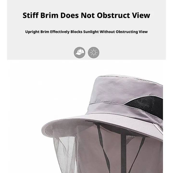 Breathable%20Bug%20Mesh%20Sun%20Hat%20Lightweight%20Mosquito%20Head%20Net%20for%20Camping%20Hiking%20Gardening%20Beekeeper%20Protector%20Cap%20-%20Image%203