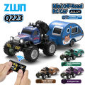 Q222 Q223 1:64 Mini RC Truck with Trailer Monster-Regulating Alloy All Terrain Remote Control Model Cars Toys for Kids . 