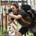 Universal Dual Camera Strap Double Camera Harness Adjustable Leather Camera Straps Universal Camera Shoulder Strap for DSLR/SLR. 