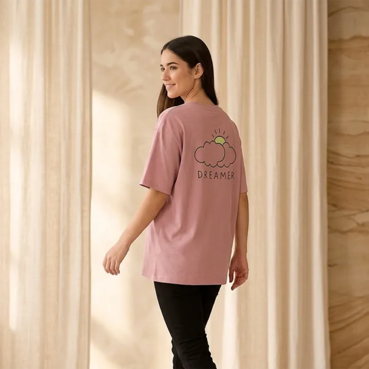 Pink%20Dreamer%20Cloud%20Sun%20Printed%20T%20Shirt%20for%20Girls%20&%20Women%20Cotton%20Jersey%20Top%20-%20Image%203