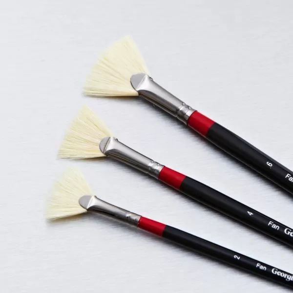 Daler Rowney Georgain Bristle Brushes Long Handle – Fan G-84