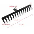 Farming Rake Stainless Steel Rake 14-Tooth Hay Deciduous Rake Pine Soil Rake Garden Gardening Tools Agricultural Farm Tools. 