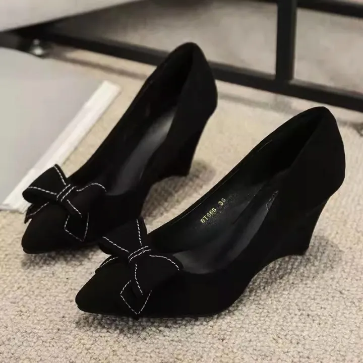 Slope%20Heel%20Fashion%20Shoes%20Women%20Spring%20New%20Water%20Diamond%20Pointed%20Shallow%20Mouth%20Soft%20%20High%20Heels%20Women%20Black%20Retro%20Footwear%2043%20-%20Image%207