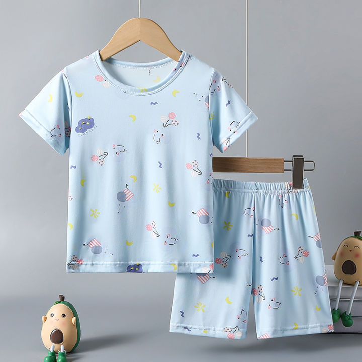 2-Piece%20Children's%20Summer%20Cute%20cartoon%20Printed%20Short-Sleeved%20Shorts%20Set%20for%20Boys%20and%20Girls%20Casual%20and%20Comfortable%20T-Shirt%20Shorts%20-%20Image%204