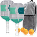 HOOWAN Pickleball Paddle Set of 2 Pickleball Rackets, 4 Outdoor Balls, Carrying Bag, Lightweight and Durable Pickle Ball Paddle.