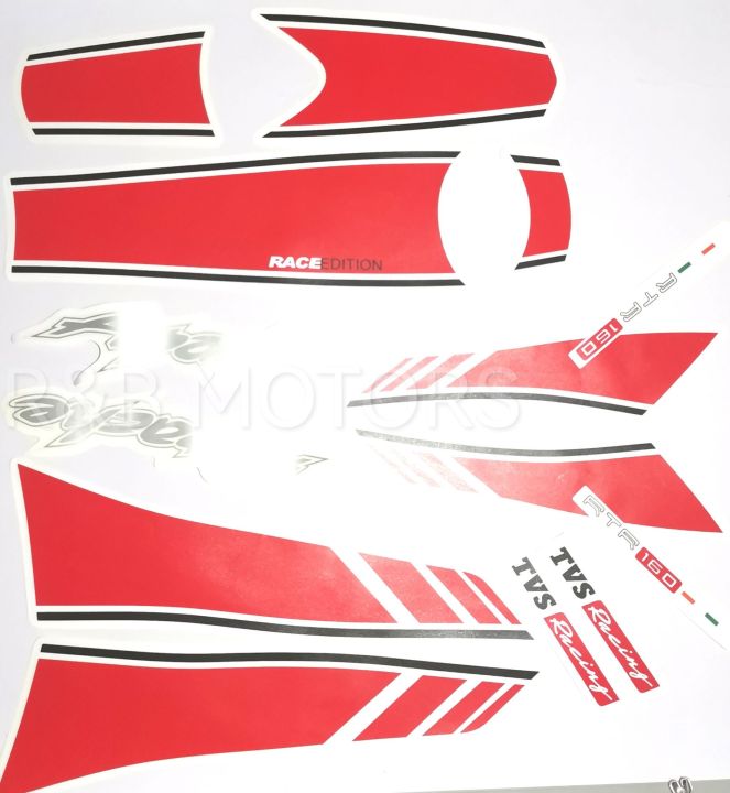 Tvs Apache 160cc Race Edition White Bike Full Sticker