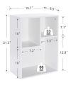 3-Cube Small Bookshelf, Modern Bookcases with Shelves Height Up to 12.8 Inches, Suit for Common Size Textbook, Vertical or Horizontal, Cubby Storage Organizer. 