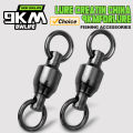 Fishing Ball Bearing Swivel 20~100Pcs with Double Solid Rings Heavy Duty Coppery & Stainless Steel Accessories Connector Tackle.