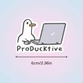 2pcs Cute Goose Laptop Stickers Removable Laptop Decals Waterproof Stickers Notebook Computer Decoration for Adults.