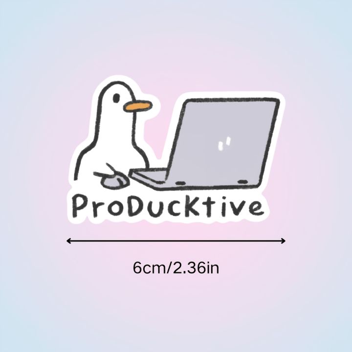2pcs%20Cute%20Goose%20Laptop%20Stickers%20Removable%20Laptop%20Decals%20Waterproof%20Stickers%20Notebook%20Computer%20Decoration%20%20for%20Adults%20-%20Image%205