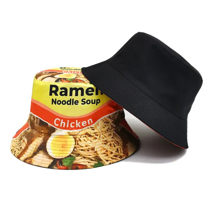 Spring/Summer%20Outdoor%20Men%E2%80%99s%20Sun-proof%20Bucket%20Hat%20Unisex%20Fisherman%20Hat%20Leisure%20Ramen%20Print%20Hat%20Fashion%20Women%E2%80%99s%20Basin%20Cap%20-%20Image%202