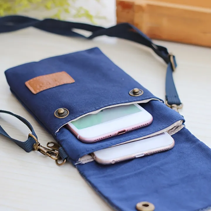 Solid%20Color%20Canvas%203%20Layer%20Crossbody%20Cell%20Phone%20Bag%20Simple%20Cloth%20Women's%20Bag%20Fashion%20Satchel%20Shoulder%20Coin%20Purse%20-%20Image%205