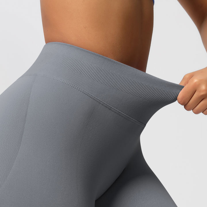 Women's%20Solid%20Color%20High%20Waist%20Sports%20Leggings%20High%20Stretch%20Seamless%20Yoga%20Leggings%20Ladies%20Sportswear%20for%20Indoor%20Outdoor%20Pants%20-%20Image%205