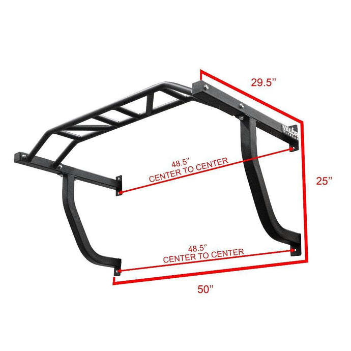 Wall Mounted 48" Multi Grip Pull Up Bar