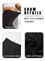 Women's Super Soft Leggings High Elasticity No See Through Workout Yoga Running Athletic Leggings. 