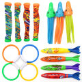 Summer Swimming Diving Toys Set Pool Swim Ring Water Sports Play Game Diving Stick Underwater Accessories Grabbing Toys for Kid. 