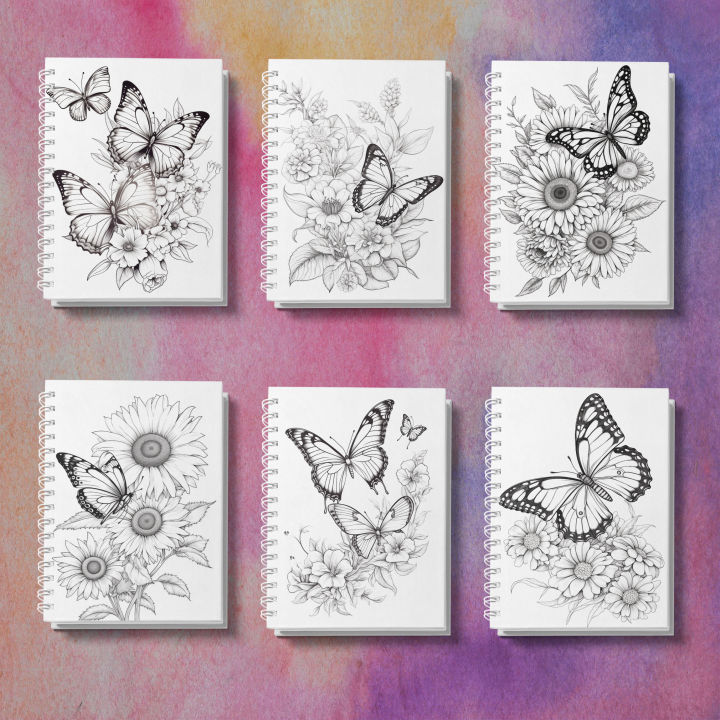 1%20Pc%20Butterfly%20Theme%20%20Coloring%20Book,%20Thick%20Paper%20Quality,%20Warm%20Hearted%20-%20Image%204