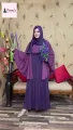 Mohona Angel Borkha Butterfly Sleep Dubai Cherry Georgette for women muslim Outwear..