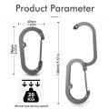 Titanium D-type Hook Carabiner Outdoor Backpack Tools Camping Climbing Buckle Fishing Hook Keychain Lock Buckle Snap Clip. 