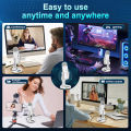 Professional White USB Condenser Microphone Studio Recording Mic for PC Computer Phone Gaming Streaming Podcast Vocals Youtube.