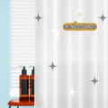 1pc Cute Star and Moon  Kids Shower Curtain Funny Cartoon Waterproof PEVA Bathroom Decor. 