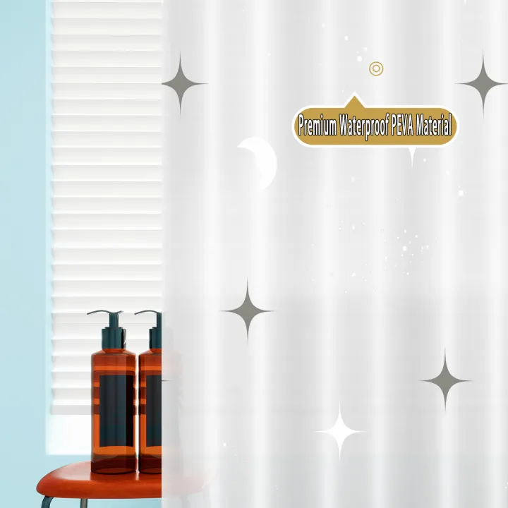 1pc%20Cute%20Star%20and%20Moon%20%20Kids%20Shower%20Curtain%20Funny%20Cartoon%20Waterproof%20PEVA%20Bathroom%20Decor%20-%20Image%202