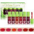 PEIEN Aloe Vera Lip Tint (6 PCS) Lip Gloss Natural Matte Liquid Lipstick for Lips. 