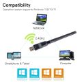 150Mbps MT7601 Mini USB WiFi Adapter Wireless Network Card 802.11 B /g/n Wi Fi Receiver Dongle Set Top Box IPTV Wireless Rece.... 