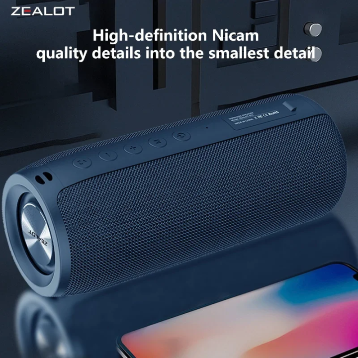 Zealot%20-S51%20Wireless%20Speakers,%20Outdoor%20Portable%20Subwoofer%20Speaker%20,Waterproof%20IPX%205,%20,%20Dual%20Pairing,1800mAh%20-%20Image%203