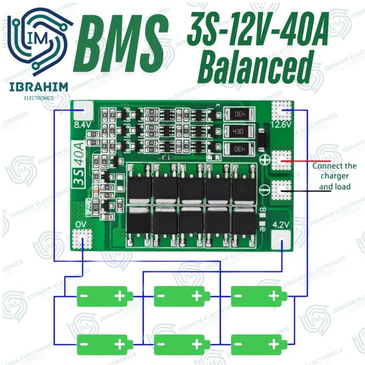 BMS%203S%2040A%2012.6V%20Balanced%2018650%20Li-ion%20Lithium%20Battery%20Charging%20BMS%20Board%20Balanced%20Charging%20Module%20-%20Image%204