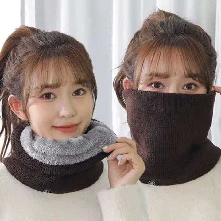 Solid%20Winter%20Plush%20Muffler%20Woolen%20Knitting%20for%20Women%20Fleece%20Ring%20Bandana%20Scarf%20Neck%20Warmer%20Buff%20Thick%20Cashmere%20Headband%20Ski%20Mask%20-%20Image%204