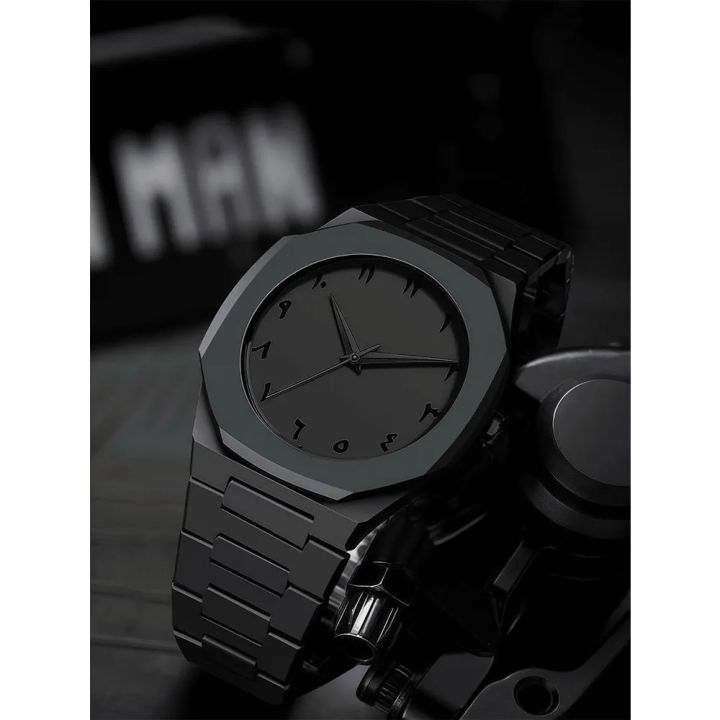 Arabic Aura Watch Full Black Carbon fiber Look
