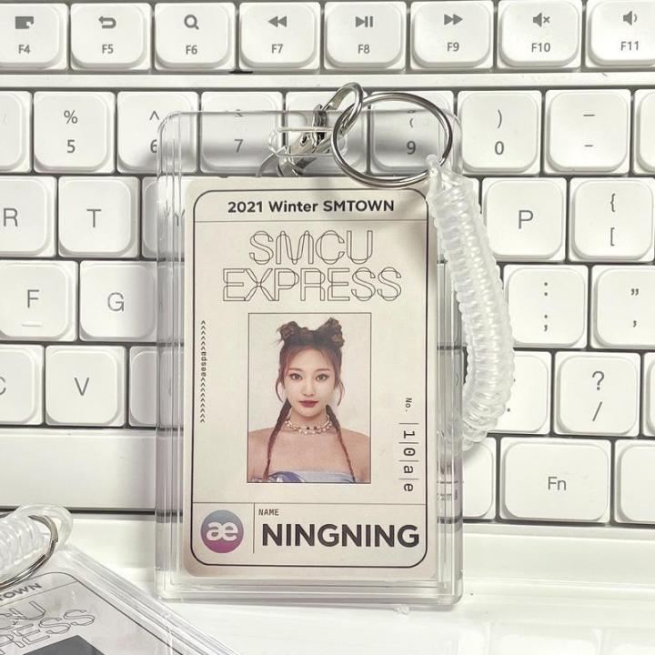 Acrylic%20%20Photo%20Card%20Holder%20Anti-lost%20Keychain%203%20Inch%20INS%20White%20Idol%20Protective%20Case%20Bag%20Bus%20Cards%20Sleeves%20Supplis%20-%20Image%204