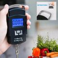 Digital Hanging Scale with Battery – 50kg Capacity, LCD Display, Fast Response & Portable Weighing Hook. 