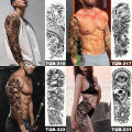 Large Full Arm Sleeve Tribal Totem Waterproof Temporary Tattoo Sticker Skull Totem Bird Wolf Tiger Fake Tatoo Body Art Men Women. 