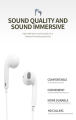 New type-c interface White wired earphone in-ear heavy bass stereo universal Huawei type-c interface. 