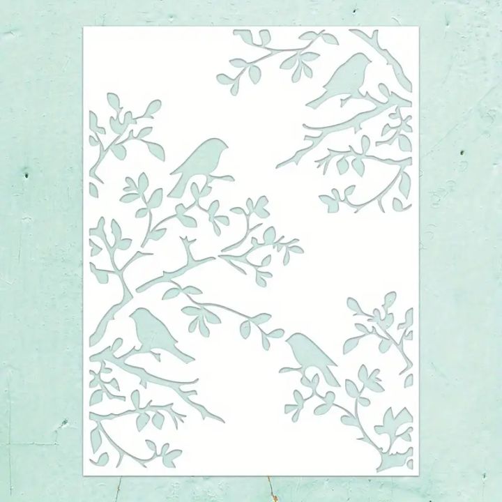 1PC%2011.7inch%20Bird%20on%20Branch%20Stencil%20for%20DIY%20Wall%20Journal%20Painting%20Decoration%20-%20Image%207