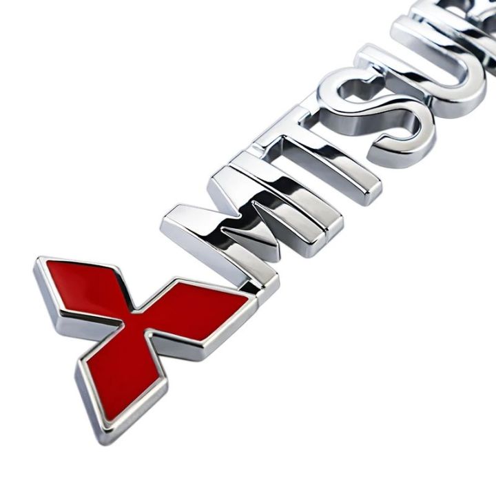 3D Metal Sticker Chrome Car Body Badge Trunk Emblem Car Styling For Mitsubishi